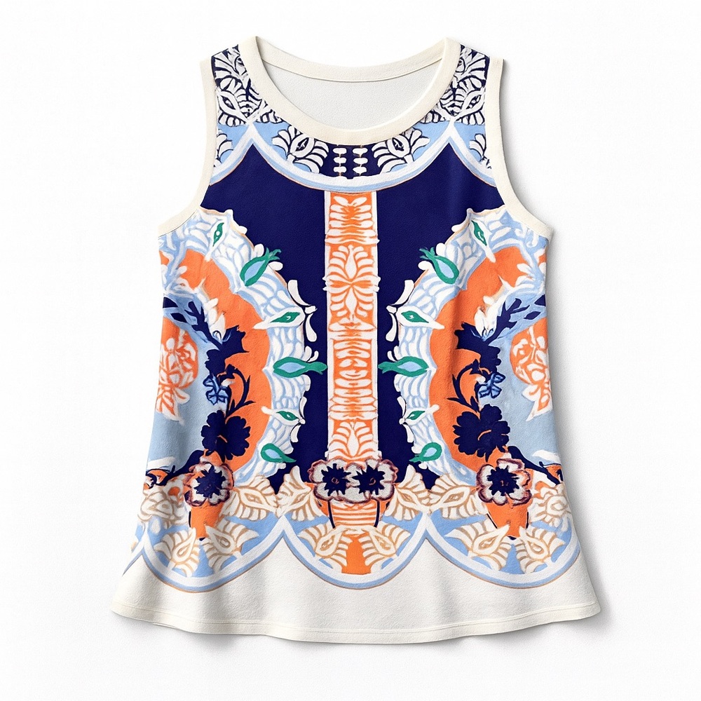 Anthropologie Postmark • Anzere Mosaic Floral Print Tank Top • Size XS